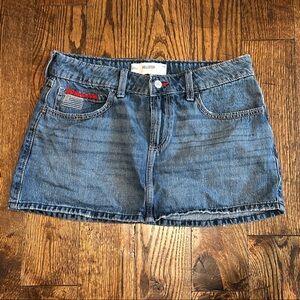 Hollister Blue Denim Mini Skirt